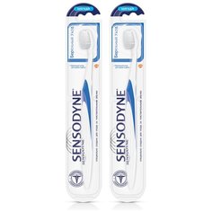 Зубная щетка Sensodyne Бережный уход, белый/синий, 2 уп.