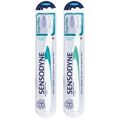 Зубная щетка Sensodyne Deep clean, голубой/зеленый, 2 уп.