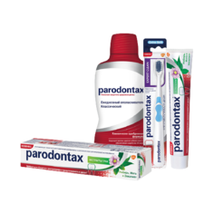 Набор средств Parodontax зубная паста Экстракты Трав 75 мл + зубная щетка Expert Clean + Ополаскиватель без спирта 500 мл