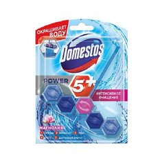 Domestos блок для очищения унитаза Power 5+ Видимая защита Магнолия, 0.053 кг
