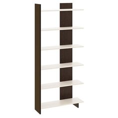 Стеллаж ТриЯ Тип 13 6 полок, материал: ЛДСП, ШxГxВ: 82х26х180 см, венге цаво/дуб белфорт Triya