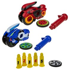 Набор машин Hot Wheels Spin Racer Deluxe Set (Т19375), 16 см, красный/синий
