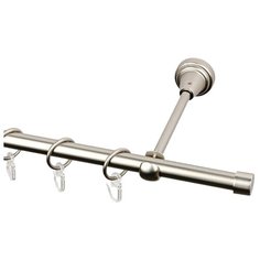 Карниз однорядный Эскар 11647520055/11649520055/11650520055/11648520055 Заглушка (200 см) матовый никель