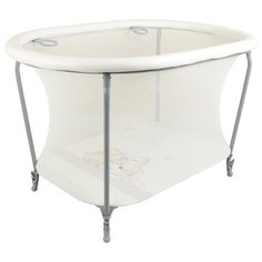 Манеж GLOBEX Овал серый/мишки