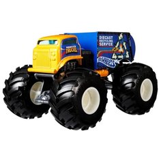 Монстр-трак Hot Wheels большой Мусоровоз GTJ43 1:24, синий/желтый