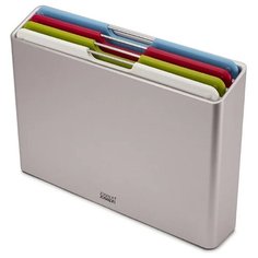 Набор разделочных досок для кухонной мойки Joseph Joseph Folio Large, 36х26 см, 4 шт., серебристый