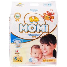 Momi подгузники Ultra Care S (4-8 кг), 82 шт.