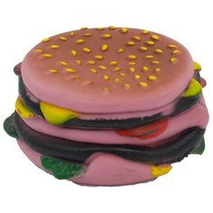 Игрушка для животных Каскад "Гамбургер", диаметр 7,5 см коричневый
