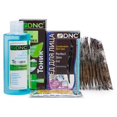 Набор: DNC Лед для лица освежающий 10*10 мл, Тоник для лица DNC 170 мл + Подарок Маска для лица 15 мл