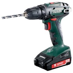 Шуруповерт Metabo BS 18 2х1.5 Ач LiIon,патрон 10мм,SC60