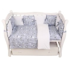 Бортик в кроватку 12 предметов AmaroBaby EXCLUSIVE Soft Collection 101 Барашек