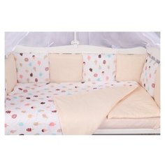 Бортик в кроватку 12 предметов (12 подушек-бортиков) AmaroBaby ЭСКИМО (белый)