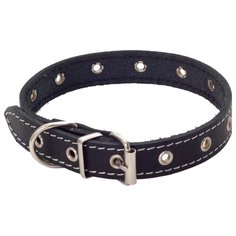 Ошейник кожаный ширина 20мм безразмерный, макс. обхв. шеи 40см Каскад