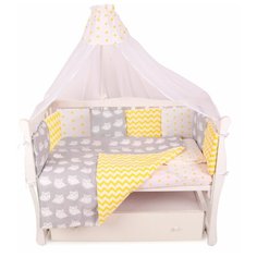 Борт в кроватку 12 предметов (12 подушек-бортиков) AmaroBaby СОВЯТА