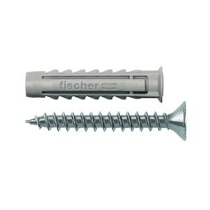 Дюбель для полнотелых материалов с шурупом SX 6 x 30 S/10 (50шт.) Fischer