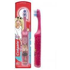 Детская электрическая зубная щетка COLGATE Barbie розовая