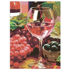 Розовое вино Раскраска картина по номерам на холсте N03 30х40