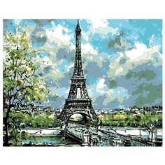 Лето в Париже Раскраска по номерам на холсте Живопись по номерам KTMK-92946 40х50
