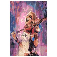 Девушка с мечом и пистолетом Раскраска картина по номерам на холсте ETS220v2--4060 40х60