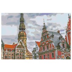 Старая площадь Раскраска картина по номерам на холсте LV19 40х60