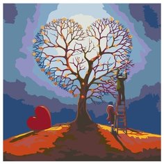 Дерево любви Раскраска картина по номерам на холсте RA065 40х40