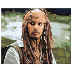 Джек Воробей Раскраска картина по номерам на холсте Z-AB257 40х50