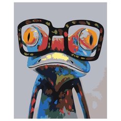 Умный лягушонок Раскраска картина по номерам на холсте PA168 40х50