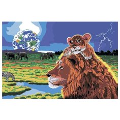 Король лев Раскраска по номерам на холсте Живопись по номерам RA031 40х60