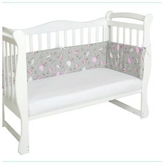 Двухсторонний бортик в кроватку 4 предмета (бортики на молнии) AmaroBaby