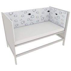 Двухсторонний бортик в кроватку 4 предмета (бортики на молнии) AmaroBaby Овечки