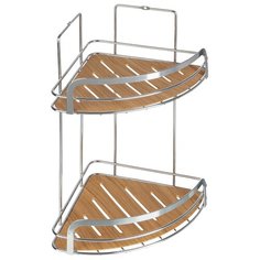 Полка для ванной комнаты угловая двойная, Wood Fora