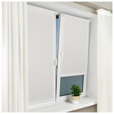 Рулонная штора с направляющими струнами Sola Сантайм уни Белый ширина