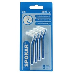 SPOKAR 0,6 Mini L.Интердентальный конический ершик, 8 шт. Цвет-синий.