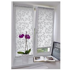 Рулонная штора с направляющими струнами Delfa "Сантайм рисунок Глория Лира", 95*170 см