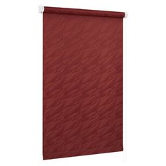 Рулонная штора с направляющими струнами Delfa "Сантайм-жаккард Веда Бордо"