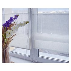 Римская штора Delfa Natali тюлевый белый ширина