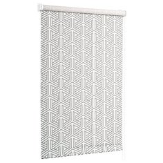 Рулонная штора с направляющими струнами Sola Сантайм Металлик принт графика