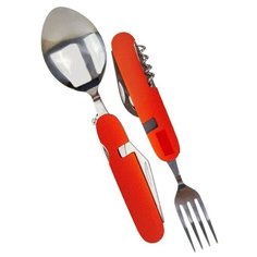 Ложка-вилка походные Pirat, 6 предметов, металлическая рукоять