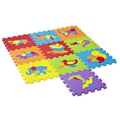 1023 Коврик пазл ПВХ животные (10 листов) Sunta