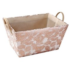 Корзина для белья Золотистые листья из полиэстера, на каркасе из картона Феникс Present