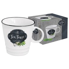 Кружка Easy Life "Кухня в стиле Ретро" (чай) в подарочной упаковке, фарфор, 0.35 л (EL-R1603_KIBT)