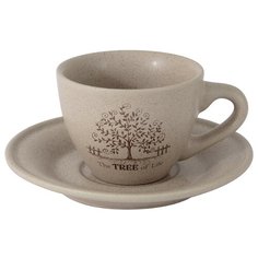 Чашка с блюдцем Terracotta "Дерево жизни", 0.2 л (TLY314S2-TL-AL)