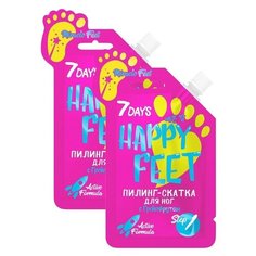 7DAYS Пилинг-скатка для ног c Гликолевой кислотой, экстрактом Грейпфрута HAPPY FEET MIRACLE FEET, 2шт