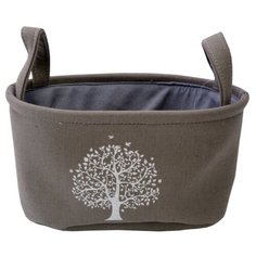 Корзина тканевая для хранения "Сад", Д280 Ш180 В140, серый Handy Home