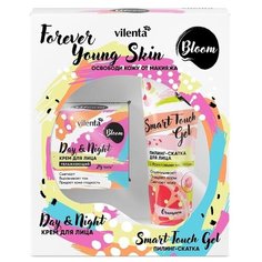 VILENTA Подарочный набор по уходу за кожей BLOOM FOREVER YOUNG SKIN (крем Day&Night+пилинг-скатка)