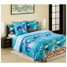 Постельное белье «Дельфины», перкаль (2.0) Текс Дизайн