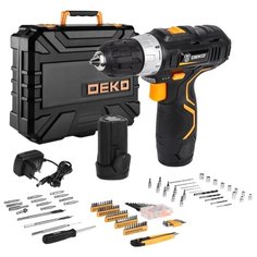 Аккумуляторная дрель-шуруповерт 12V DEKO GCDU12DU3 в кейсе + набор 193 аксессуара (2*1.5Ah)