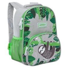 Рюкзак детский Grizzly, для девочек 5-6 лет, светло-серый