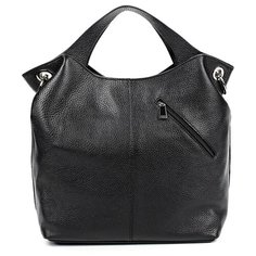 Сумка тоут AFINA 433 ,натуральная кожа, черный