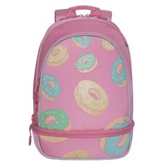 Рюкзак школьный Grizzly RG-069-1, для девочек, розовый, принт